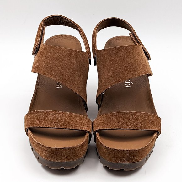 Pedro Garcia Wmn Jouri Platform Brown Suede Lug Wedge Sandals sz 11.5US 42EUR - Picture 6 of 11